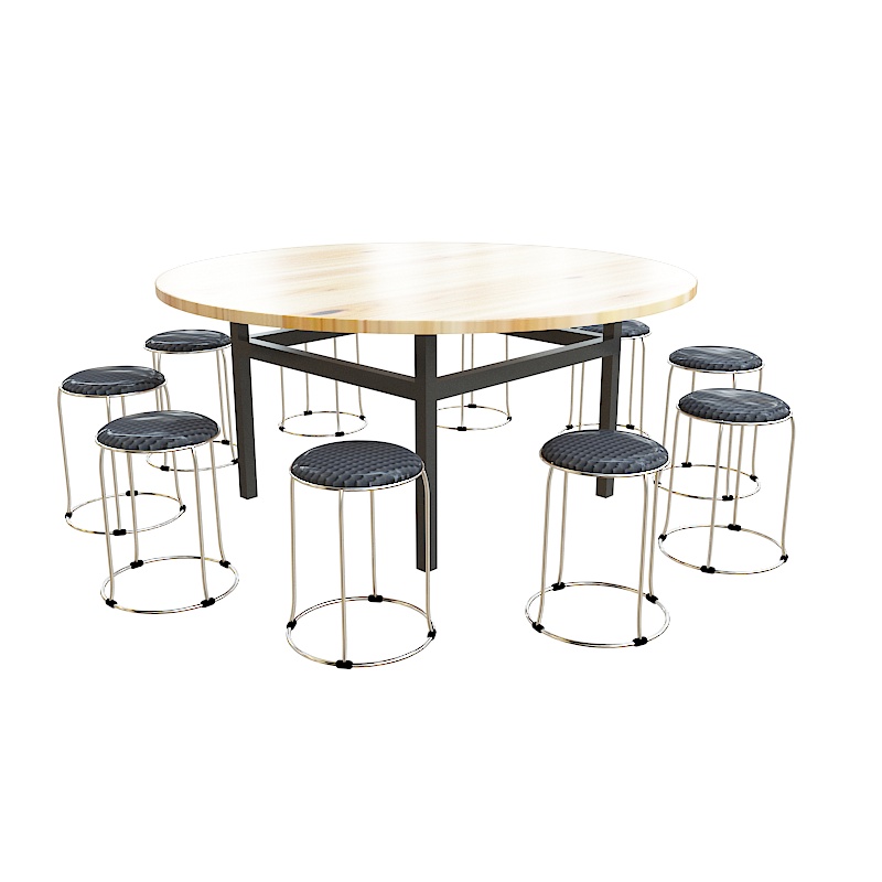 圆凳（古字皮革面色）